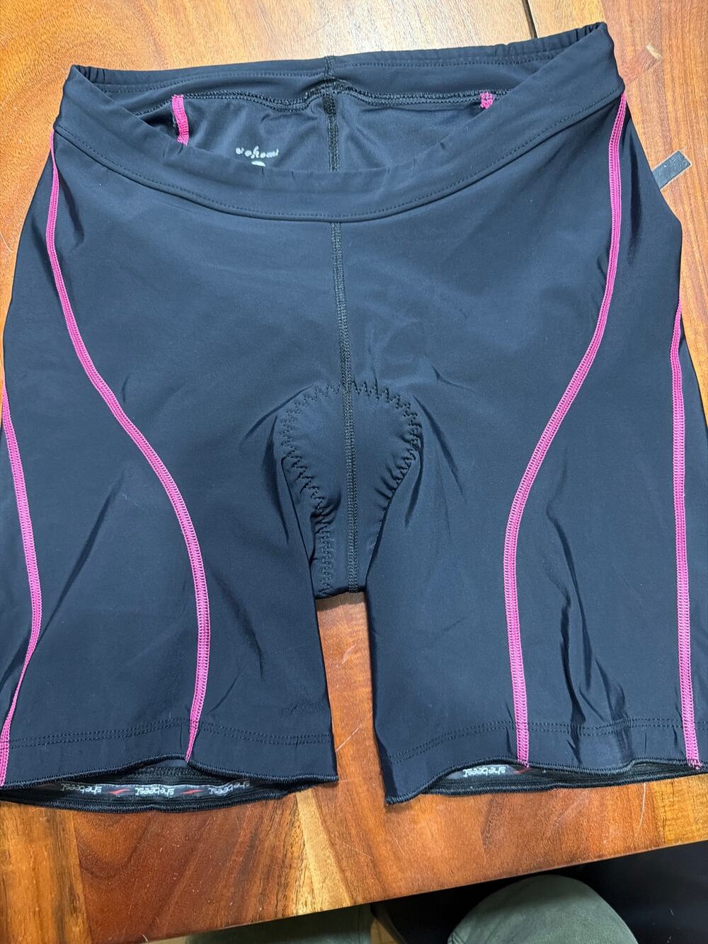 SHEBEEST Padded Cycling Shorts Black Pink Women's large
